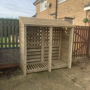 Wooden Log Store Baylham 6ft Tall x 6ft Wide